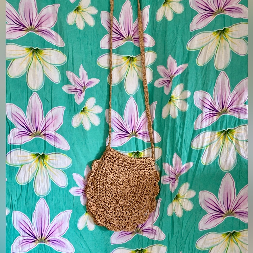 Handcrafted Tan Woven Shoulder Bag